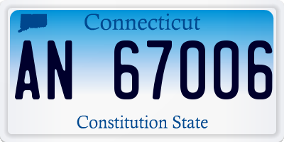 CT license plate AN67006