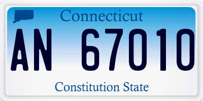 CT license plate AN67010