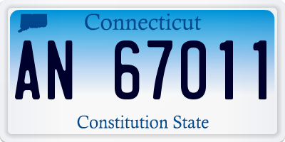 CT license plate AN67011
