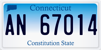 CT license plate AN67014
