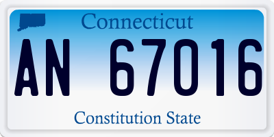 CT license plate AN67016
