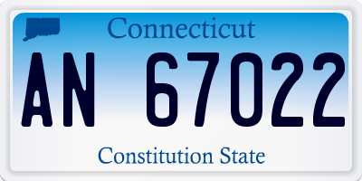 CT license plate AN67022