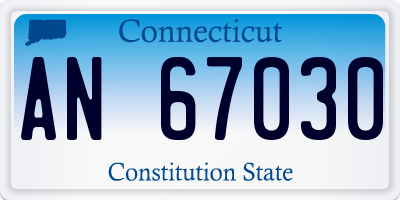 CT license plate AN67030