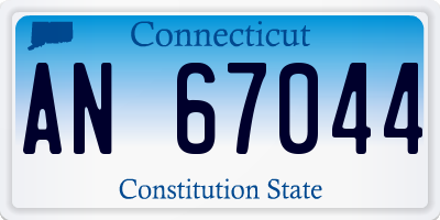 CT license plate AN67044