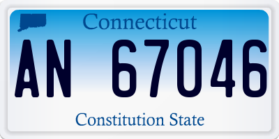 CT license plate AN67046
