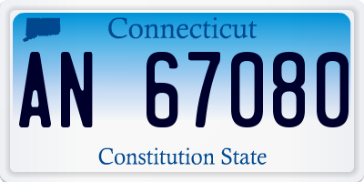 CT license plate AN67080