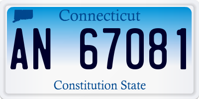 CT license plate AN67081