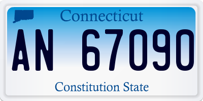 CT license plate AN67090