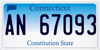 CT license plate AN67093