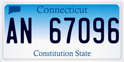 CT license plate AN67096