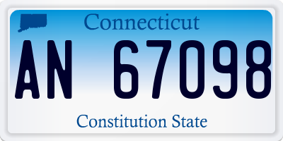CT license plate AN67098