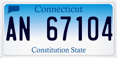 CT license plate AN67104