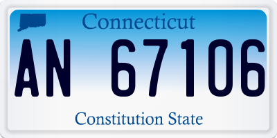 CT license plate AN67106