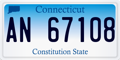CT license plate AN67108