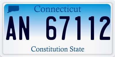 CT license plate AN67112