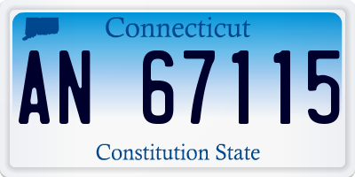 CT license plate AN67115