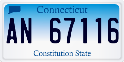 CT license plate AN67116