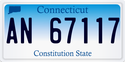 CT license plate AN67117