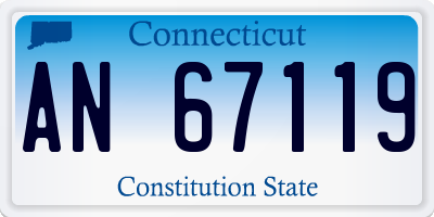 CT license plate AN67119