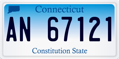 CT license plate AN67121