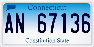 CT license plate AN67136