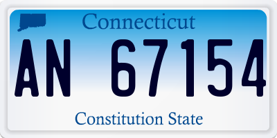CT license plate AN67154