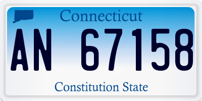 CT license plate AN67158