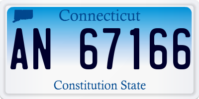 CT license plate AN67166