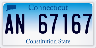 CT license plate AN67167