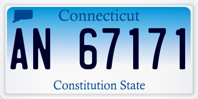 CT license plate AN67171