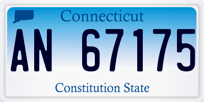 CT license plate AN67175