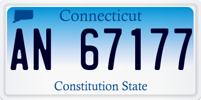CT license plate AN67177
