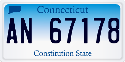 CT license plate AN67178