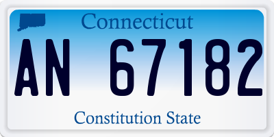 CT license plate AN67182