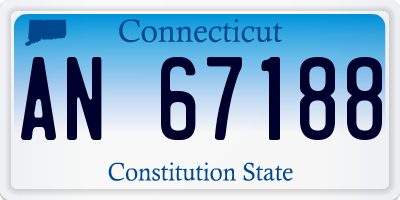 CT license plate AN67188