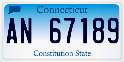 CT license plate AN67189