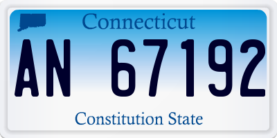 CT license plate AN67192