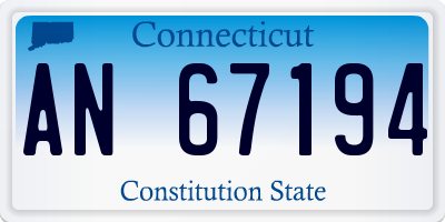 CT license plate AN67194