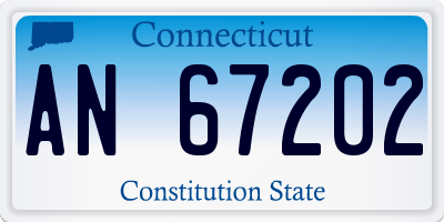 CT license plate AN67202