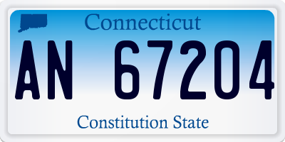 CT license plate AN67204
