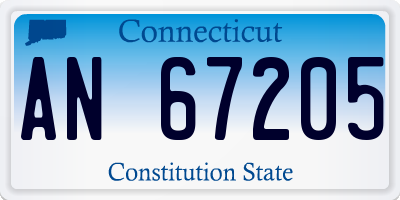 CT license plate AN67205
