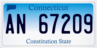 CT license plate AN67209