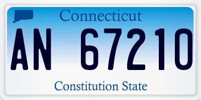 CT license plate AN67210