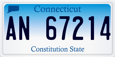CT license plate AN67214