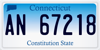 CT license plate AN67218