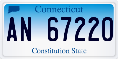 CT license plate AN67220