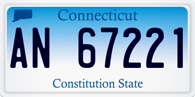 CT license plate AN67221