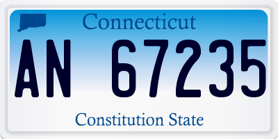 CT license plate AN67235