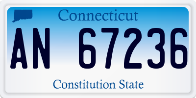 CT license plate AN67236