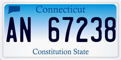 CT license plate AN67238